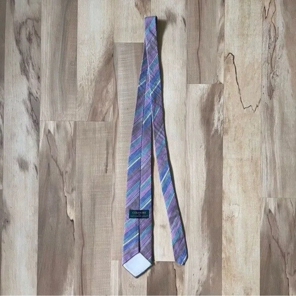 Vintage Tie Men's Pastel Preppy Pink Blue Coastal Wedding Southern Retro Beach